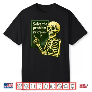 67 Halloween Math Funny Six Seven Meme Brainrot Skeleton Shirt