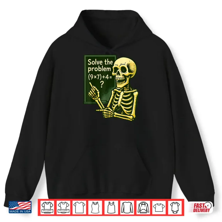 Hoodie 67 Halloween Math Funny Six Seven Meme Brainrot Skeleton Shirt