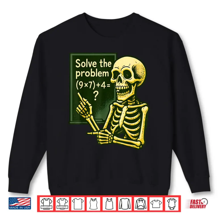 Sweatshirt 67 Halloween Math Funny Six Seven Meme Brainrot Skeleton Shirt