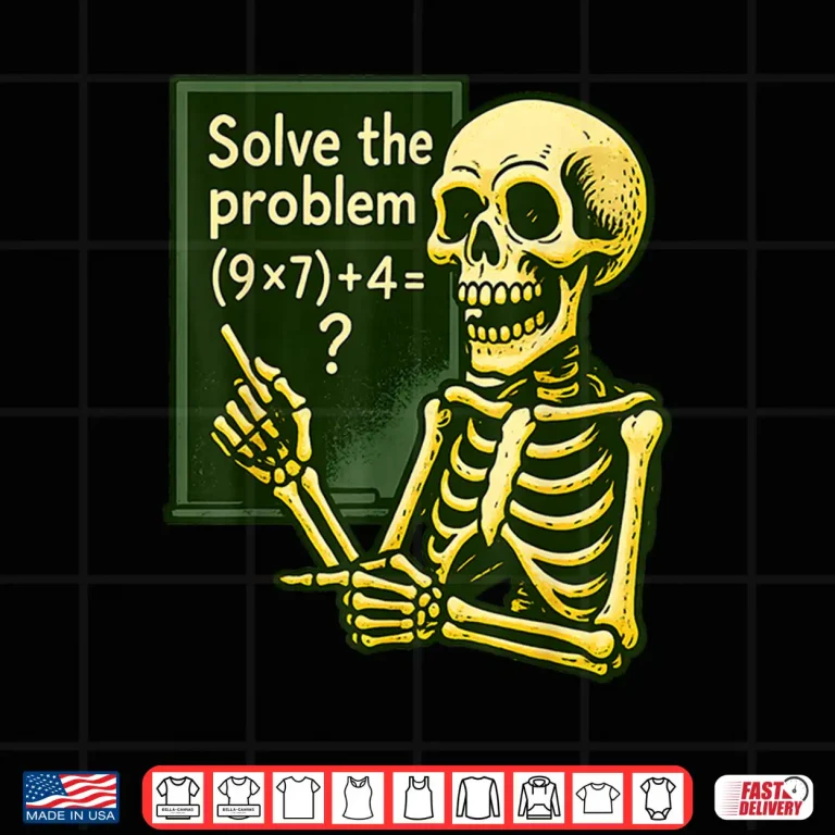 Design 67 Halloween Math Funny Six Seven Meme Brainrot Skeleton Shirt