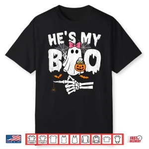 He’S My Boo Matching Couple Halloween Couples Shirt