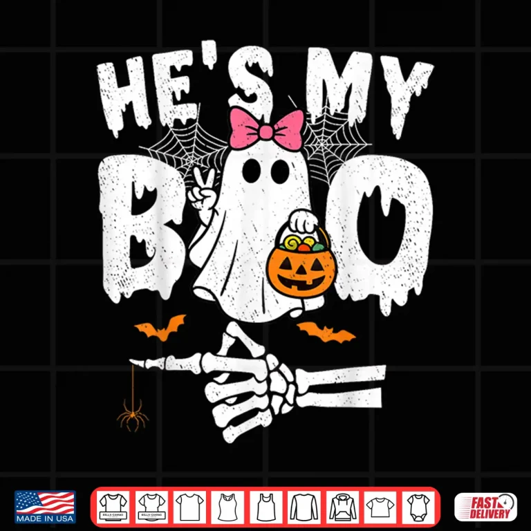 Design Hes My Boo Matching Couple Halloween Couples Shirt