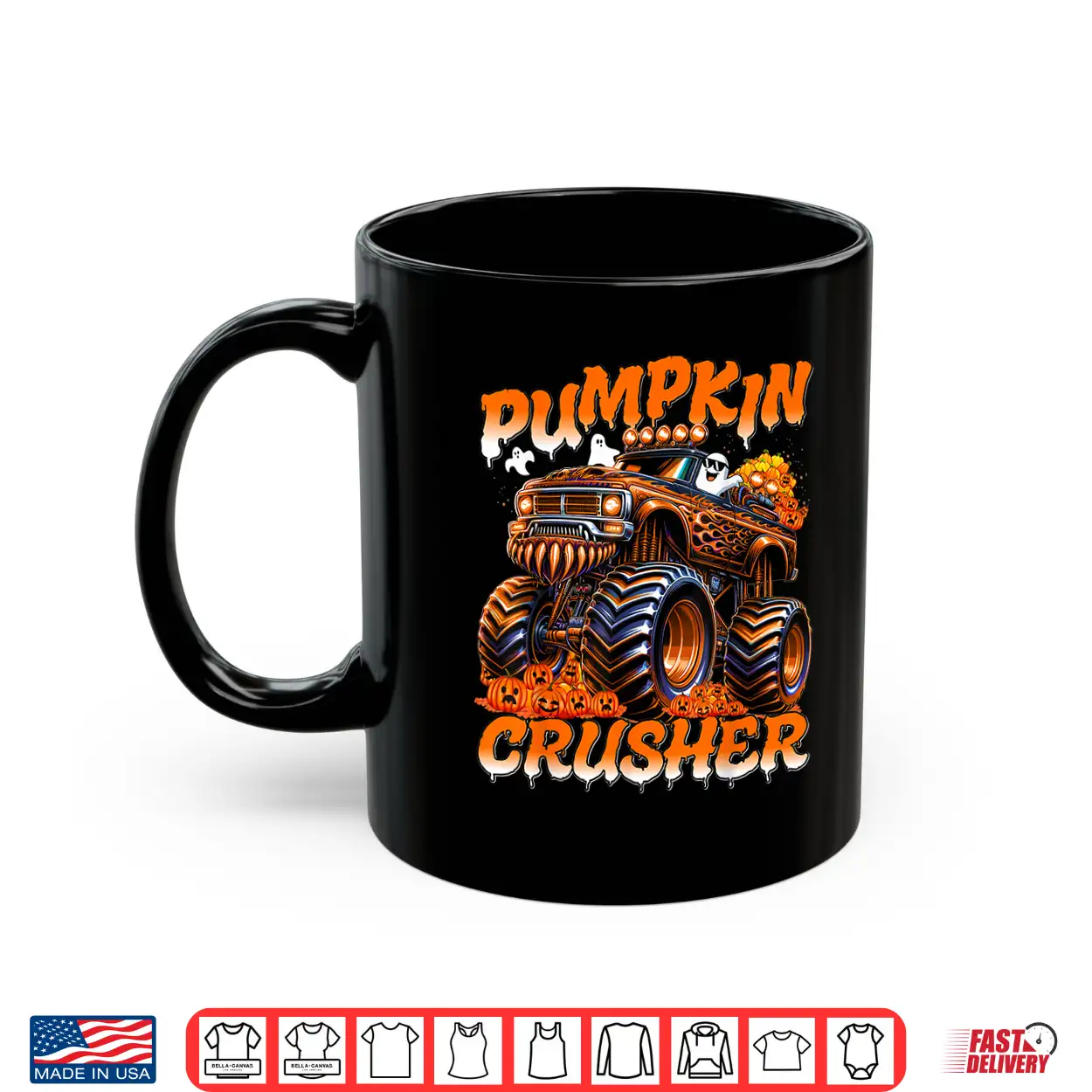 Pumpkin Crusher Monster Truck Ghosts Halloween Shirt Pumpkin Crusher Monster Truck Ghosts Halloween Shirt