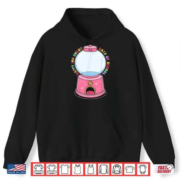 Hoodie 100 Days Of School Gumball Machine Empty Diy Project Blank Shirt