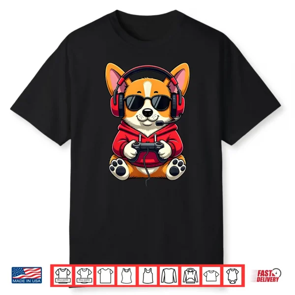 Corgi Gamer Cute Gaming Dog Funny Shirt