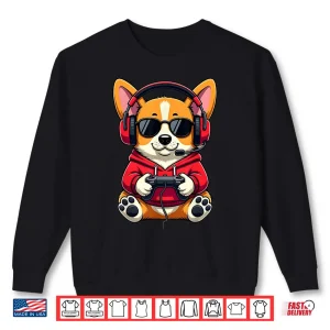 Sweatshirt Corgi Gamer Cute Gaming Dog Funny Shirt