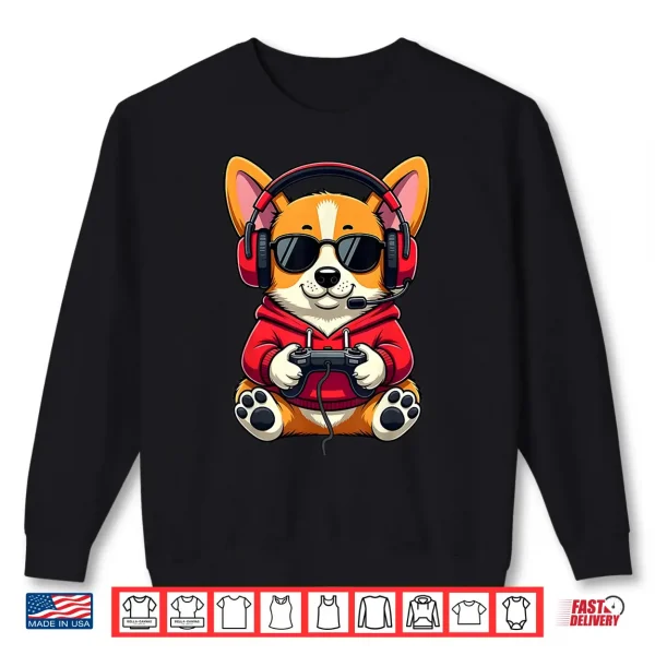 Sweatshirt Corgi Gamer Cute Gaming Dog Funny Shirt