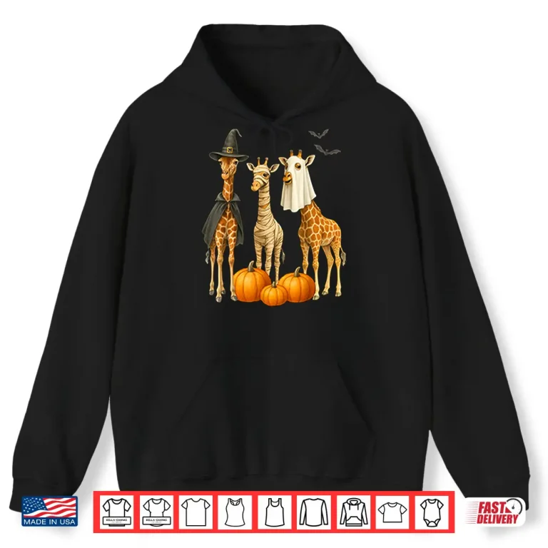 Hoodie Giraffe Boo Mummy Witch Halloween Shirt
