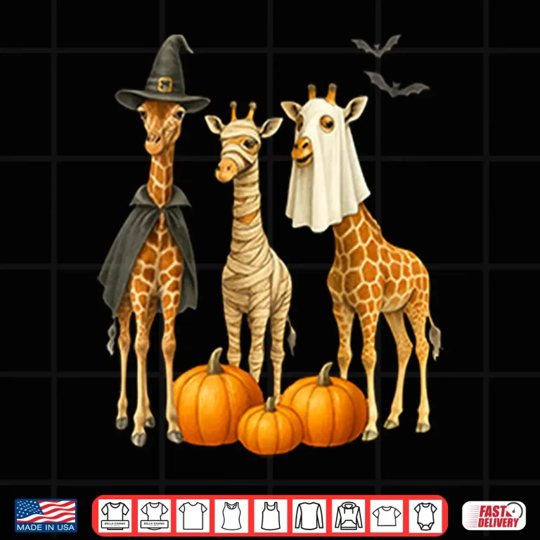 Design Giraffe Boo Mummy Witch Halloween Shirt
