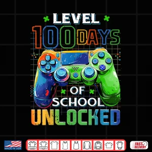Design Level 100 Days Of School Unlocked Boys 100Th Day Of School Shirt