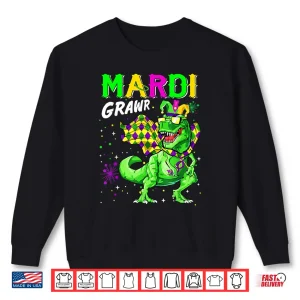 Mardi Grawr T Rex Dino Toddler Kids Mardi Gras Boys Gift Shirt 2 Sweatshirt Mardi Grawr T Rex Dino Toddler Kids Mardi Gras Boys Gift Shirt