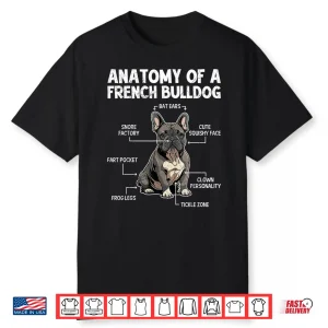 Anatomy Of A French Bulldog Frenchie Lover Funny Shirt