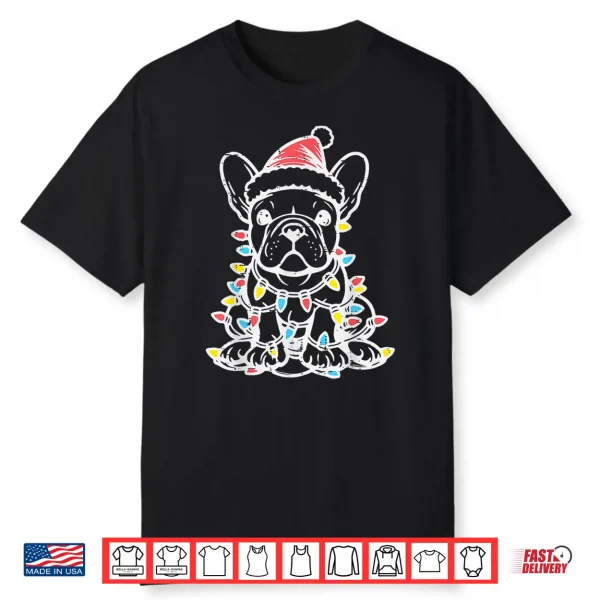 Christmas Dog French Bulldog Xmas Frenchie Men Women Kids Shirt
