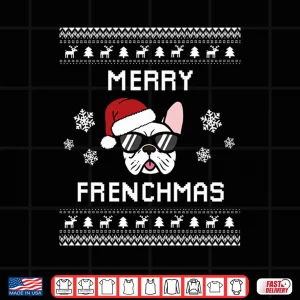 Design French Bulldog Christmas Frenchie Ugly Xmas Sweater Gift Shirt