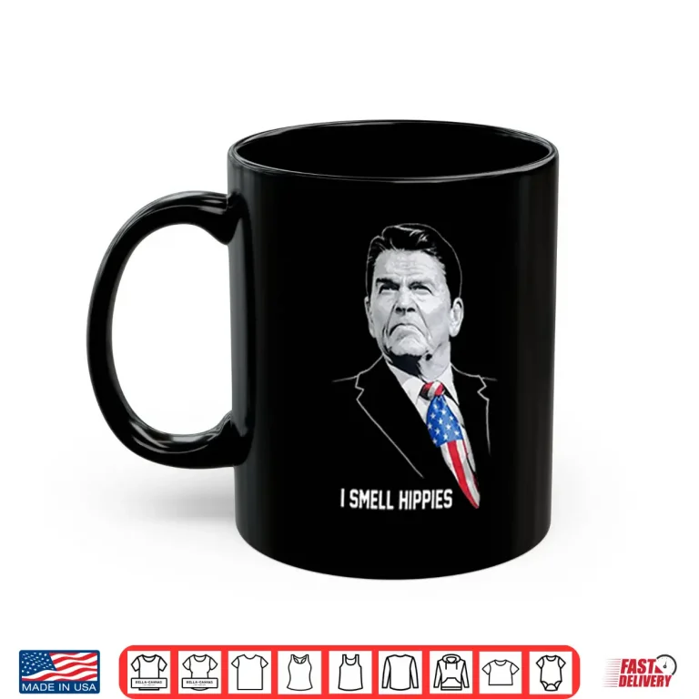 Mug Ronald Reagan I Smell Hippies Shirt