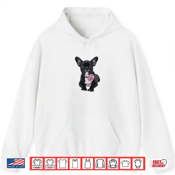 Hoodie French Bulldog Hoodie For Women Men Frenchie Flower