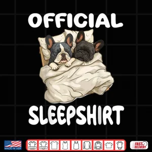 Design French Bulldog Official Sleepshirt Pajamas Nightgown Shirt