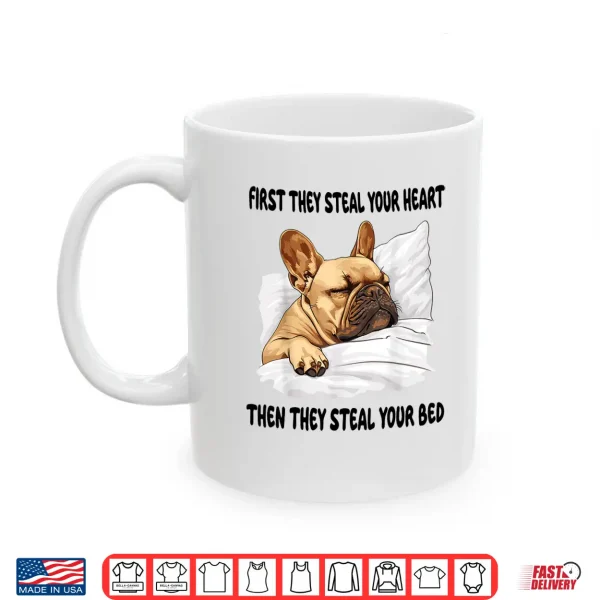 Mug French Bulldog Sleeping Pajamas Nightgown Shirt