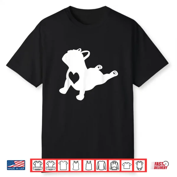 French Bulldog Yoga Pose Love Heart Frenchie Workout Gift Shirt
