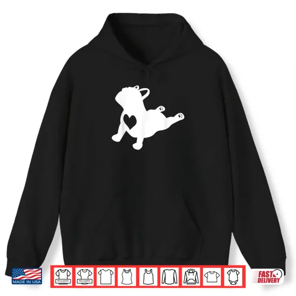 Hoodie French Bulldog Yoga Pose Love Heart Frenchie Workout Gift Shirt
