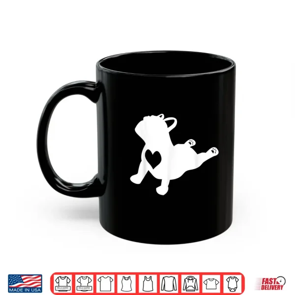 Mug French Bulldog Yoga Pose Love Heart Frenchie Workout Gift Shirt