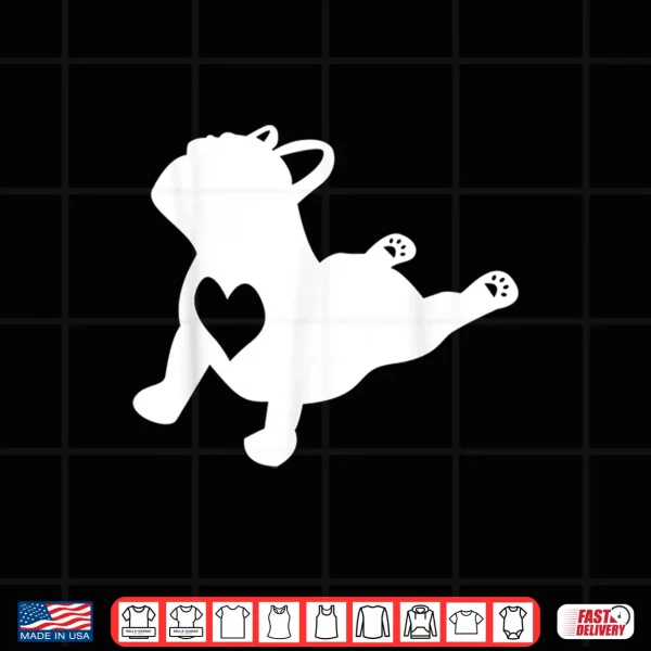 Design French Bulldog Yoga Pose Love Heart Frenchie Workout Gift Shirt