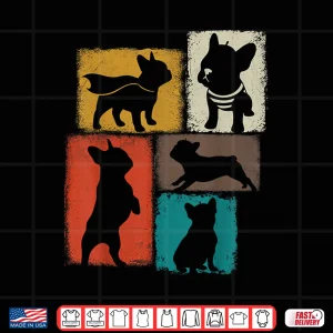 Frenchie Vintage Collage French Bulldog Dad Mom Dog Lover Shirt 4 Design Frenchie Vintage Collage French Bulldog Dad Mom Dog Lover Shirt