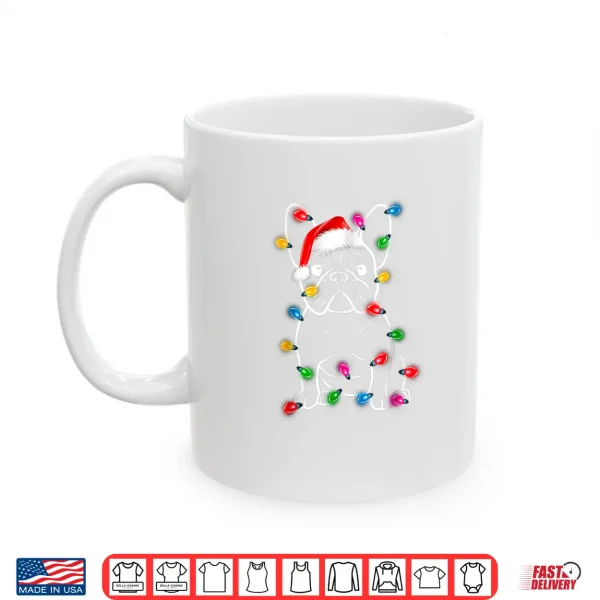Funny French Bulldog Dog Tree Christmas Lights Xmas Shirt 3 Mug Funny French Bulldog Dog Tree Christmas Lights Xmas Shirt