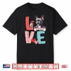 Love French Bulldog Dog Happy Valentines Day Shirt