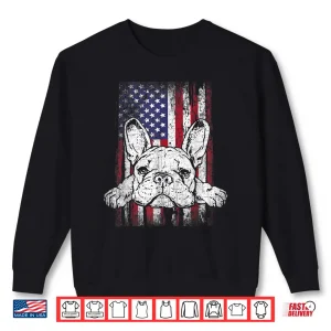Sweatshirt Patriotic French Bulldog American Flag Dog Shirt
