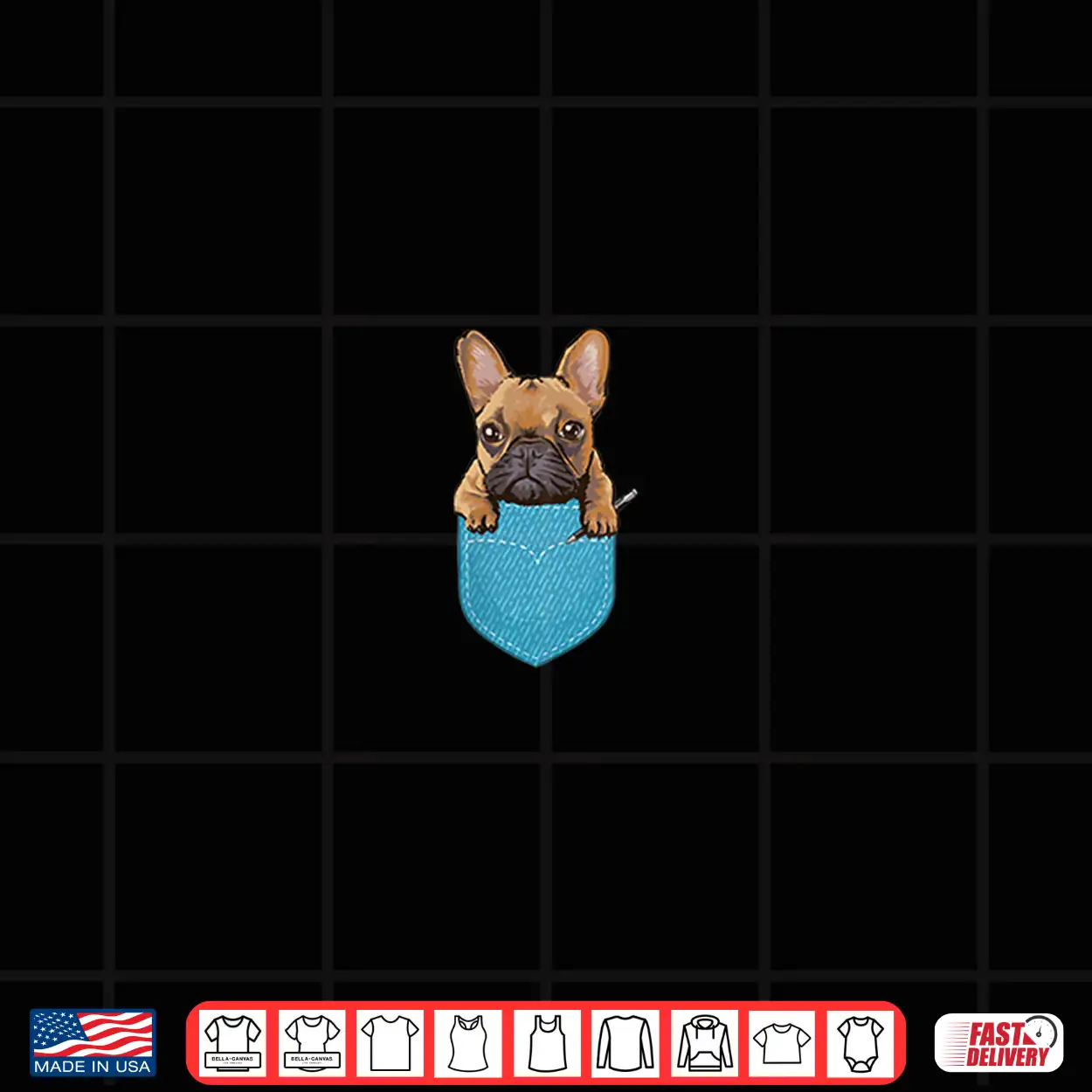 Pocket Frenchie Bulldog Dog Animal Kids Gift French Bulldog Shirt Pocket Frenchie Bulldog Dog Animal Kids Gift French Bulldog Shirt