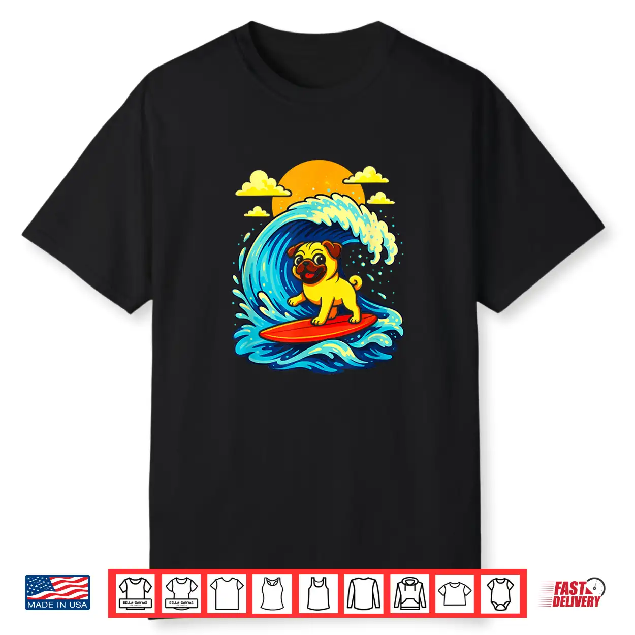 Surfing Bulldog Shirt Surfing Bulldog Shirt