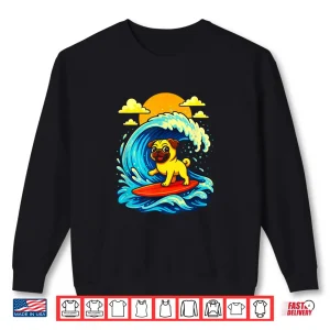 Sweatshirt Surfing Bulldog Shirt