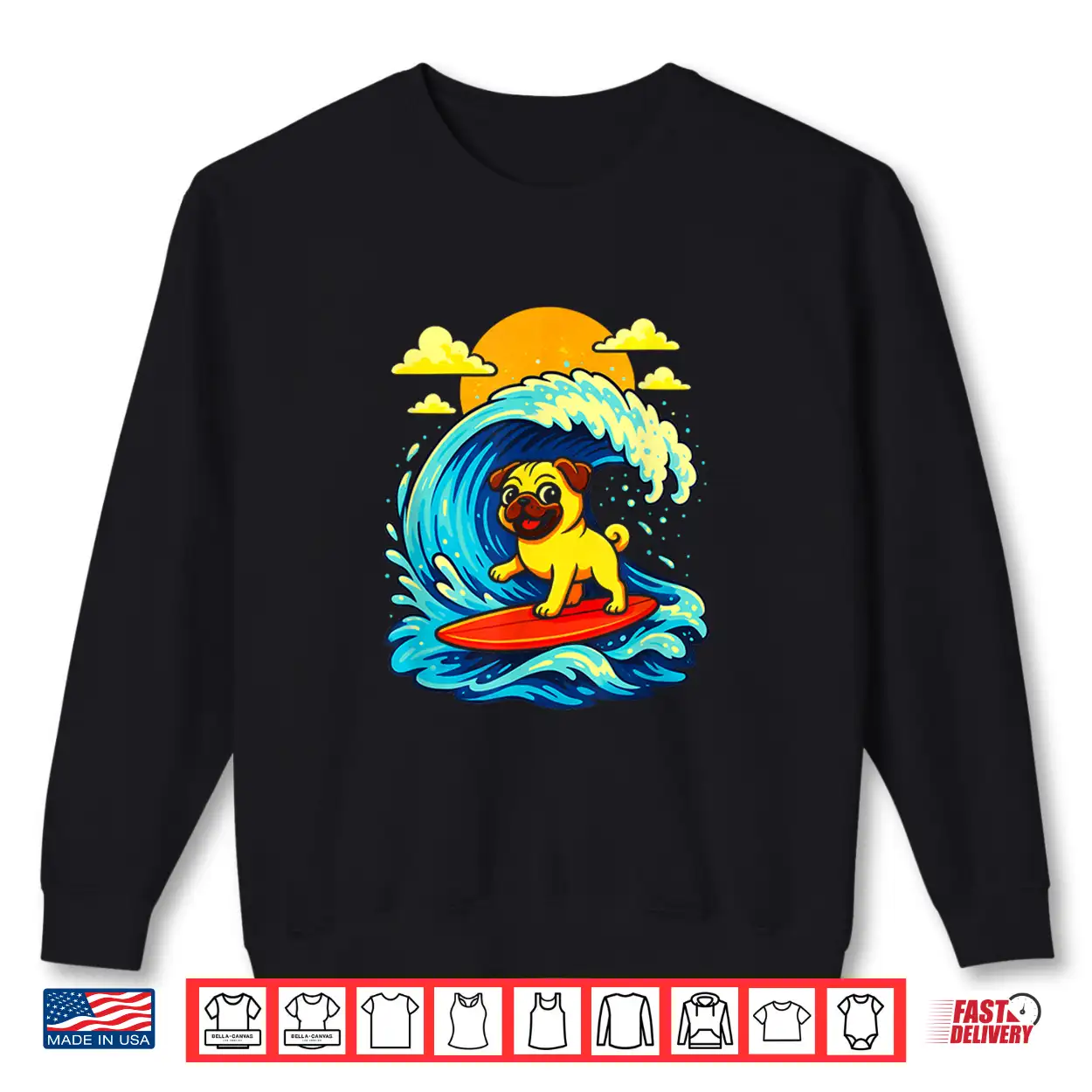 Surfing Bulldog Shirt Surfing Bulldog Shirt