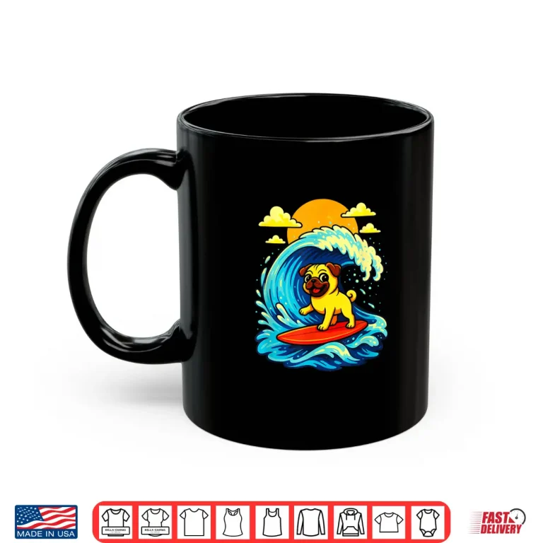 Mug Surfing Bulldog Shirt
