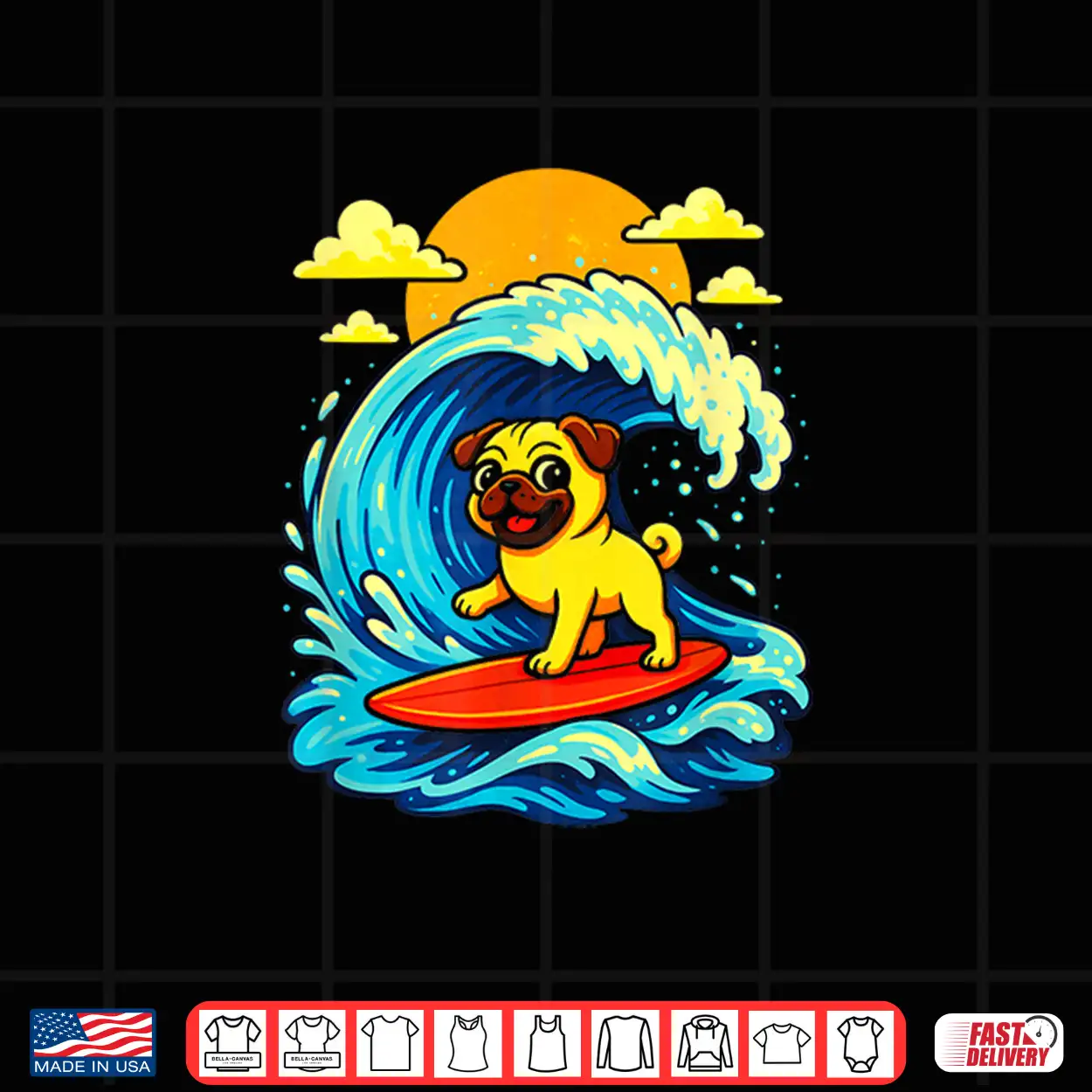 Surfing Bulldog Shirt Surfing Bulldog Shirt