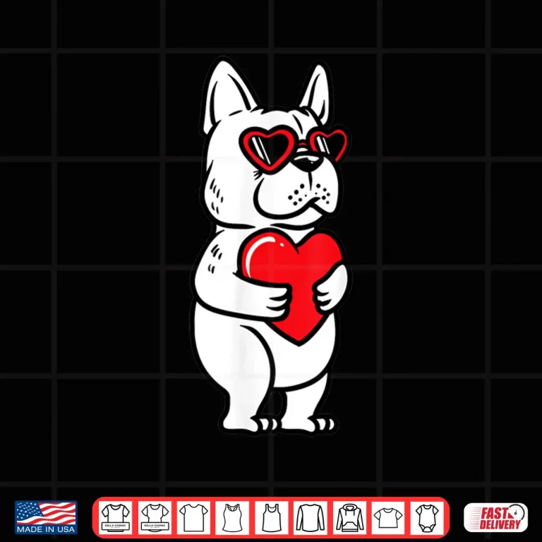 Design Valentines Day French Bulldog Dog Love Frenchie Lover Shirt