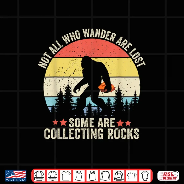 Design Rock Collector Bigfoot for Geologist Rockhound Geode Hunter Shirt