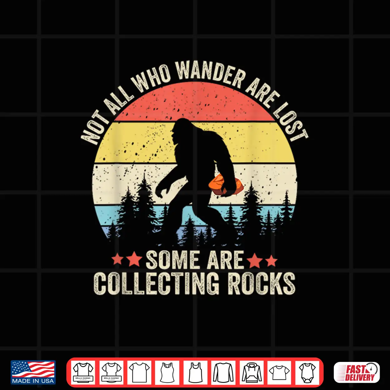 Rock Collector Bigfoot For Geologist Rockhound Geode Hunter Shirt Rock Collector Bigfoot For Geologist Rockhound Geode Hunter Shirt