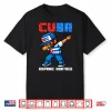 Cuba Dabbing Boys Game Pixel Hispanic Heritage Cuban Shirt
