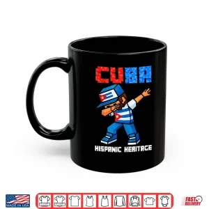 Mug Cuba Dabbing Boys Game Pixel Hispanic Heritage Cuban Shirt 1