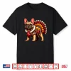 Cute Dog Frenchie Thanksgiving Kids Teen Girl Boy Shirt