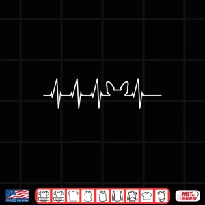 Design Cute Frenchie Heartbeat Simple Cool Trendy French Bulldog Shirt