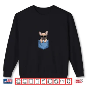 Sweatshirt Cute Pocket French Bulldog Lover Frenchie Dog Mom Shirt