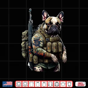 Design French Bulldog Tactical Military Warrior Shirt
