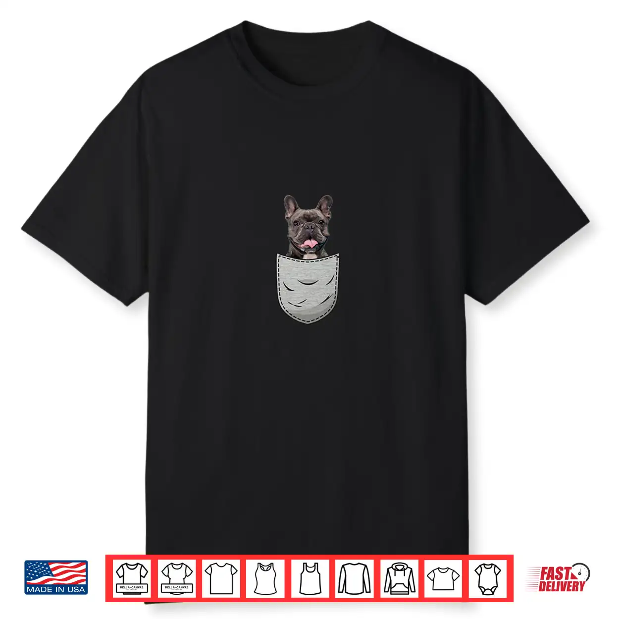 Frenchie French Bulldog Chest Pocket Long Sleeve Shirt Frenchie French Bulldog Chest Pocket Long Sleeve Shirt