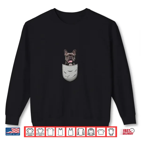 Frenchie French Bulldog Chest Pocket Long Sleeve Shirt 2 Sweatshirt Frenchie French Bulldog Chest Pocket Long Sleeve Shirt