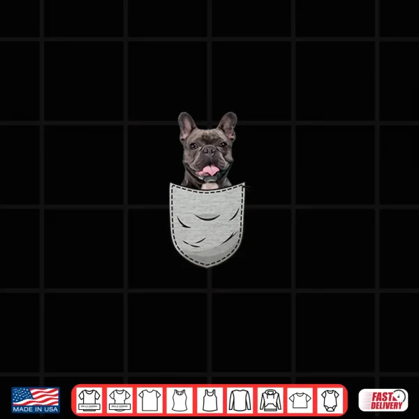Frenchie French Bulldog Chest Pocket Long Sleeve Shirt 4 Design Frenchie French Bulldog Chest Pocket Long Sleeve Shirt