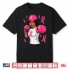 Black African American Breast Cancer Afro Pink Ribbon Shirt