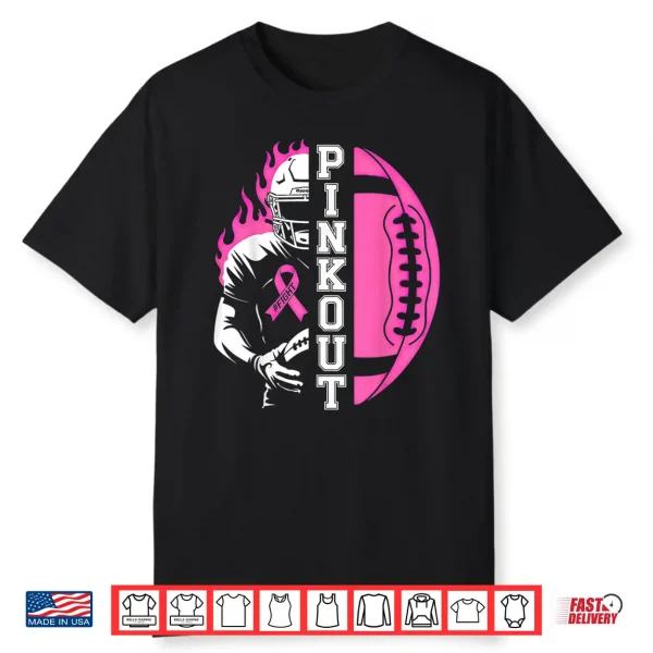 Football Pink Out Team Breast Cancer Shirt